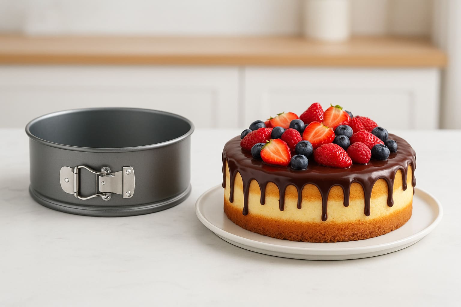 forma na dort a upečený dort