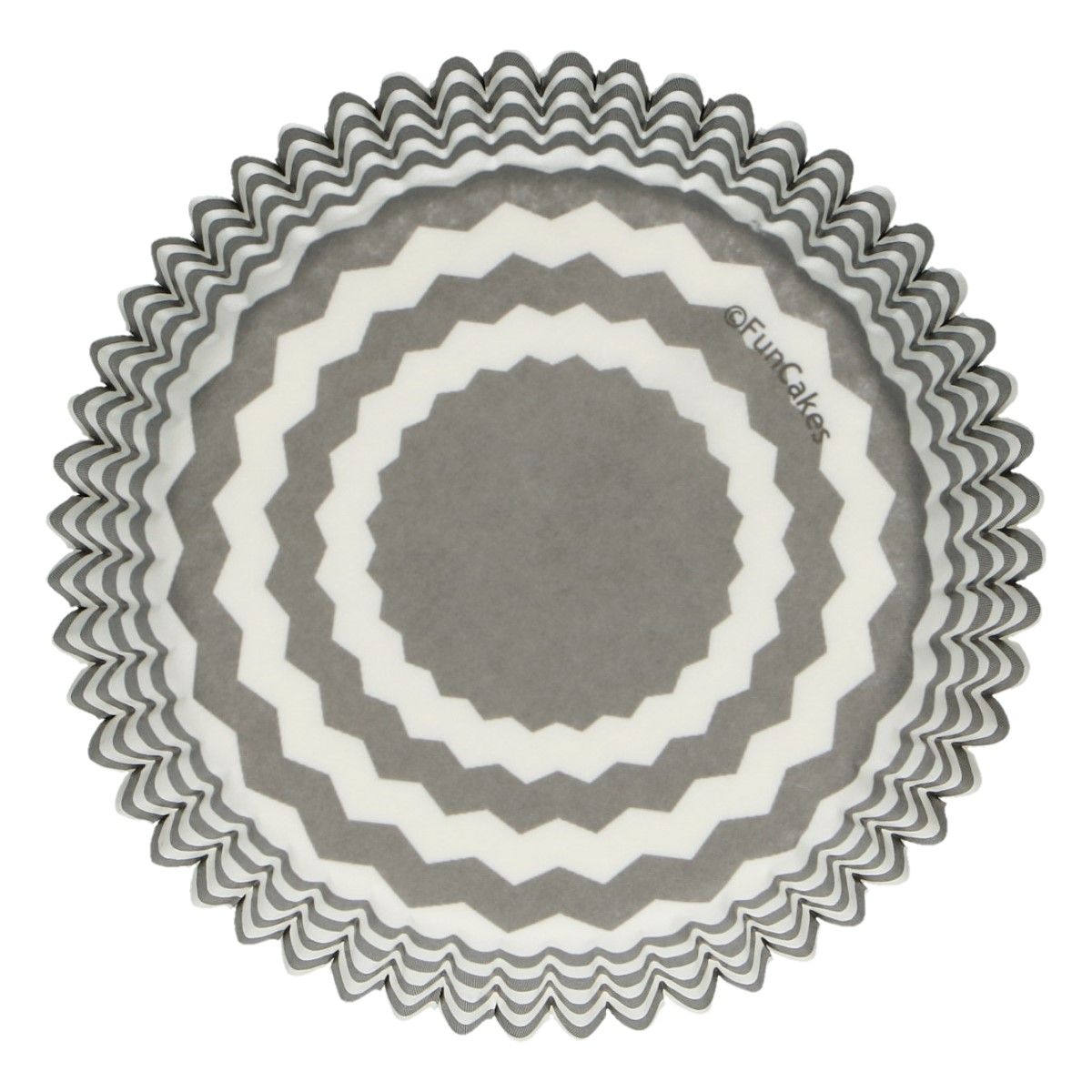 Cukrářské košíčky chevron šedé sada 48 ks FunCakes