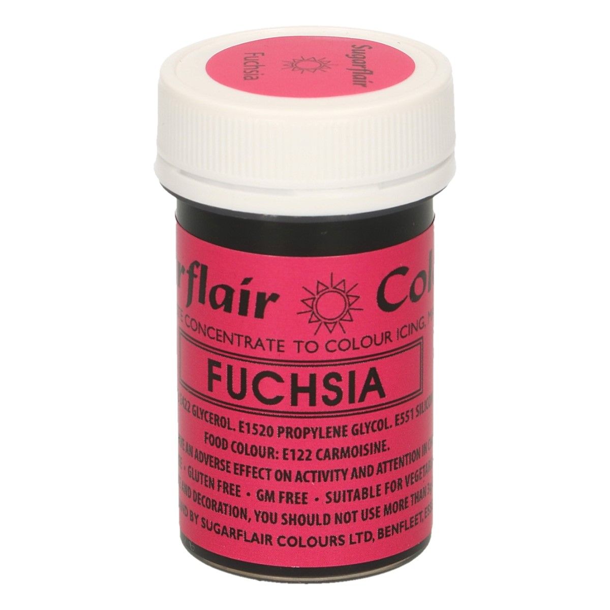 Gelová barva fuchsie Sugarflair