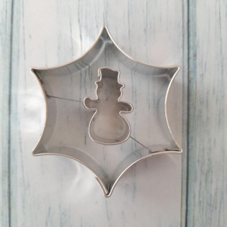 Vykrajovátko oblá hvězdička se sněhulákem