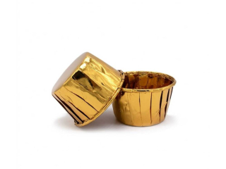 Cukrářské samonosné košíčky zlaté 50 ks