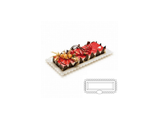 Tác bílý plastový s ozdobným okrajem 17 x 25 cm Alcas