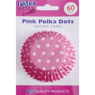 PME cukrářské košíčky růžové s puntíky 60 ks