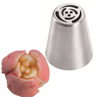 Zdobící špička BX0011 květinová průměr 37 mm nerez