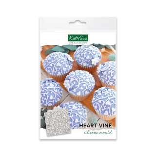 Silikonová formička Heart Vine Texture Mat Katy Sue