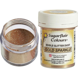 Prachová perleťová barva Gold sparkle zlatá 10 g Sugarflair