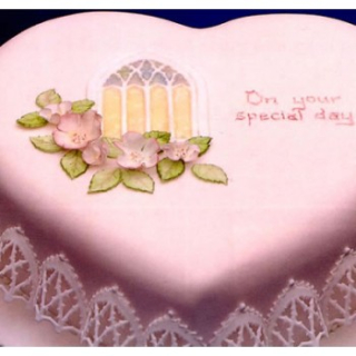 Gotické kostelní okno - patchwork na marcipán