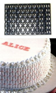 Látkový vzor Smocking embosser - patchwork  na marcipán