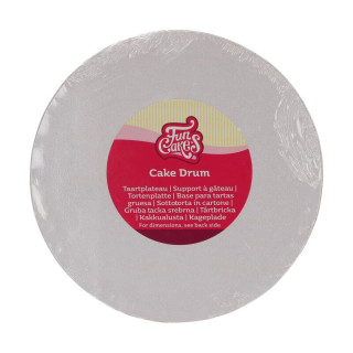 Podložka pod dort silná kulatá bílá 20 cm, tl. 1,2 cm